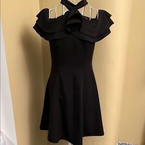 Elegant Black Ruffle Dress